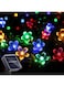 LOVE LOVE BELOVED Multicolor Solar String Flower Lights, Outdoor Waterproof 23ft 50 LED Fairy Light Decorations for Garden Fence Patio Yard Christmas Tree, Lawn, Party