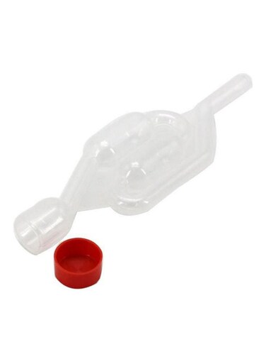 Bubble Airlock With Lid Clear/Red