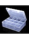 YUGOOD Large Clear Organizer Box,12 Grids Organizer Box with Removable Dividers for Jewelry,Bead Storage Organizer Box,Plastic Compartment Container for Tool Tackle Box(8.8 x 7.1 x 2.3 in)