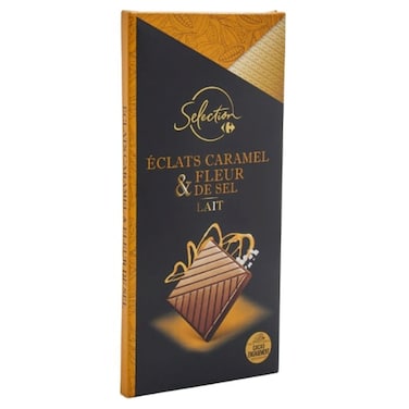 Carrefour Selection Milk Chocolate with Salted Caramel, 100g