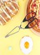 Steel Scissor Food Clip Tong &acirc;&euro;&ldquo; Multipurpose BBQ, Bread, Pastry &amp; Grill Clamp for Kitchen, Buffet &amp; Serving