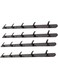 Robustline Multipurpose Wall Mounted Coat Hook on Plate (Khuty) for Clothes, Coats, Hats, Belts, Towels (4, Matt Black)