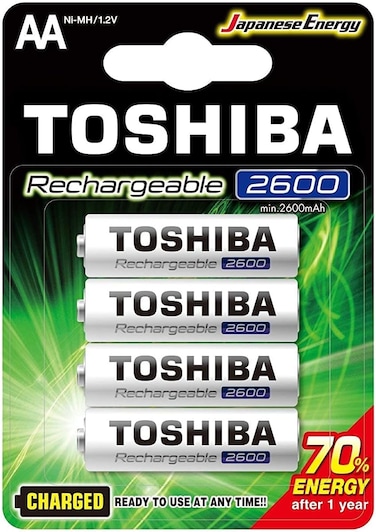 Toshiba Rechargeable AA 2600mAh - 4Pcs
