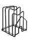 Cutting Board Rack Chopping Board Organizer Stand Holder Kitchen Countertop Pots Pan Lids Rack Organizer Flat Steel 21.5x14.5x12.5cm Black