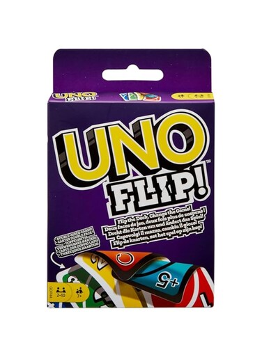 UNO FLIP! Card Game with Double-Sided Card Deck for Families &amp; Game Nights, Ages 7 Years &amp; Older
