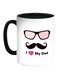 I Love My Dad Printed Coffee Mug Black/White/Pink 325ml