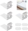 Bed Sheet Holders, Foldable Bed Sheet Fasteners, Lock Sheet Clips for Mattress, Prevent Loose Bedding, Adjustable Bed Sheet Straps, Easy Fixation, White, 4 Pieces