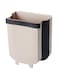 JMWJD Folding Waste Bin Kitchen Garbage Bin Car Trash Can Wall Mounted Garbage Trash Bags Holder Collapsible Toilet Storage Bucket (Color : Coffee)