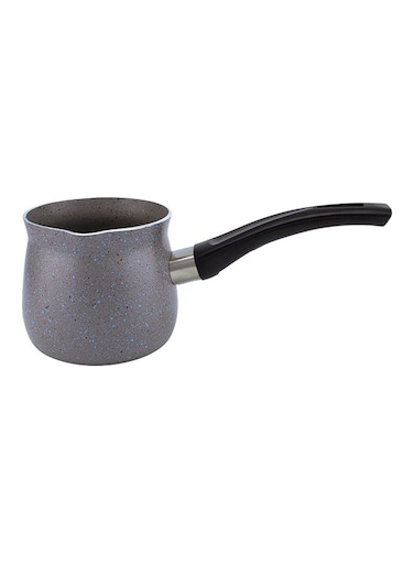 Non-Stick Coffee Warmer Marble With Black Bakelite Handle Grey 9cm