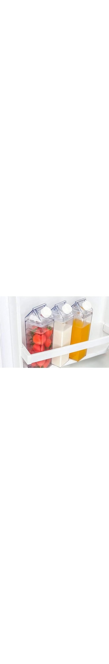 1L Cute Bottle for ICE COFFEE / WATER / JUICE - BPA FREE (Milk Carton Bottle - Plastic)
