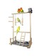Parrot Stand, Parrot Play Stand, Bell Swing with Ladder Feeding Cup, Parrot Play Crawl Bed, (Double Floor)