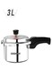 Aluminum Induction Base Pressure Cooker   Lightweight &amp; Durable Cooker with Lid   Cool Handle &amp; Safety Valves   Saves Energy and Heavy Duty Construction 3Liters
