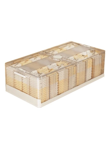 East Clear Plastic Under Bed Storage Containers Bins with Lids and Wheels for Clothes Shoes Bedroom, Large 82 x 40 x 20 cm
