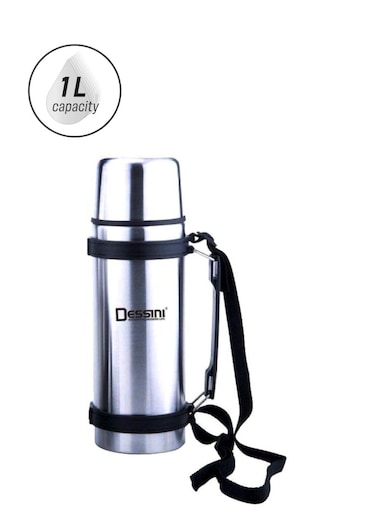 3-Piece Stainless Steel Flask Set Silver