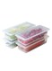 Plastic Fridge Storage Boxes, Fridge Organizer with Removable Drain Plate Fridge Storage Containers Keeps Fruits, Vegetables, Meat, Fish Fresh Longer 1500 ML Container Box (Transparent) Pack of 4