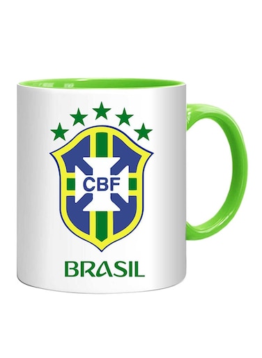 Styles Brasil Logo Printed Mug Green/White/Yellow