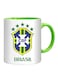Styles Brasil Logo Printed Mug Green/White/Yellow