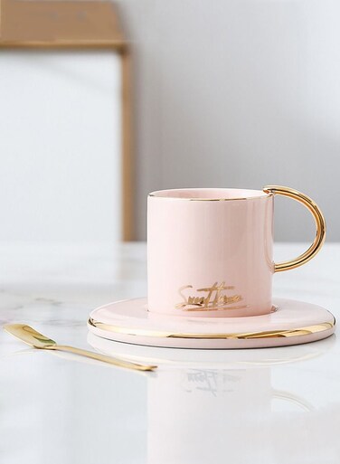 3-Piece 160ml Coffee Cup With Saucer And Spoon Set