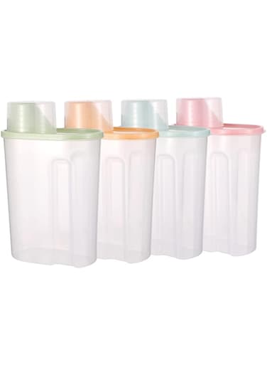 Red Dot Gift Pack of 4 Rice Storage Container,Cereal Containers Set (2.5L*4 Units a Set) with Measuring Cup Plastic Storage Containers (RDFC-4)