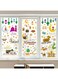 Aowin 9 Sheets Ramadan Window Clings,Eid Mubarak Decorations Self Adhesive Window Sticker Muslim Party Supplies Decorations,Ramadan Cut-Out Decals for Window,Eid Mubarak Window Decorations