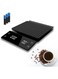 LEVADA PLUS Multifunctional Coffee Scale and Kitchen Scale with Timer &ndash; 3Kg / 0.1g High Precision - Good for Pour Over Coffee, Over Drip Espresso and Cooking (Battery included) - Black