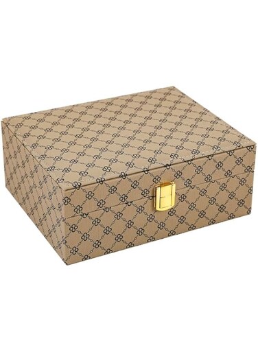 SLFQAQPY Jewelry box Jewelry Box Organizer for Women Jewellery Holder Tray Storage Case for Earring Rings Jewelry Storage Box Jewelry Display Jewelry Organizer with Lid (Grey)