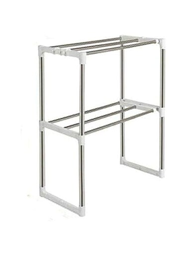 Multifunctional Adjustable Microwave Oven Shelf Rack