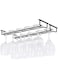 Wallniture Brix Wine Glass Holder Under Cabinet Kitchen Organization and Storage for Kitchen Decor, Black Iron 17 Inch Set of 2