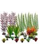 18 Pack Artificial Aquarium Plants Set,Lifelike Plastic Green Plants Aquarium Decorations for Fish Tank,Household and Office Aquarium Simulation,No Harm, No Fading (Crimson)