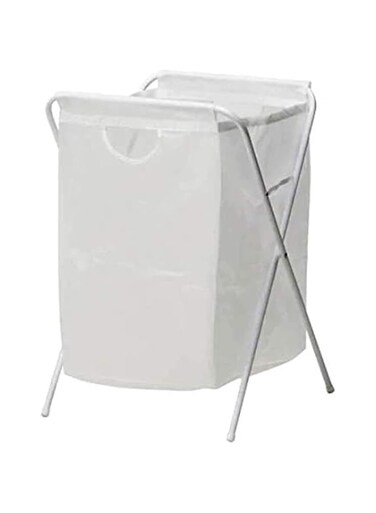 Laundry bag with stand, white
