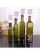 Oil Dispenser, Glass and Vinegar Dispenser Set, for Kitchen Olive oil bottle with cap and pourer and labels, green color bottles set of 6