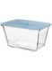 Food container with lid, rectangular glass/silicone1.8 l