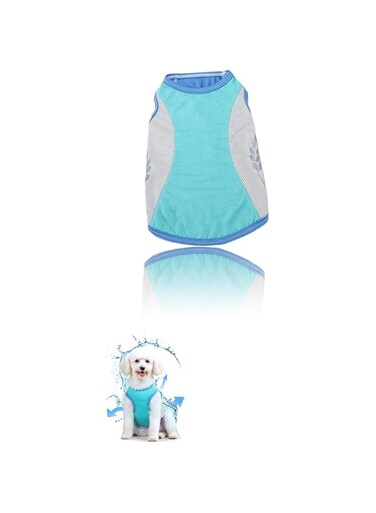 Sweet seven Cool Comfort for Pets: Dog Cooling Vest - Instant Cooling T-Shirt for Small Medium Dogs/Cats - Breathable Lightweight Outdoor Wear for Summer Walks, Training, and Hiking (Size: Small)