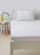 Mattress Protector - 140X200 Cm - Solid White - 100% Waterproof - Queen Size Polyester Solid White Twin none