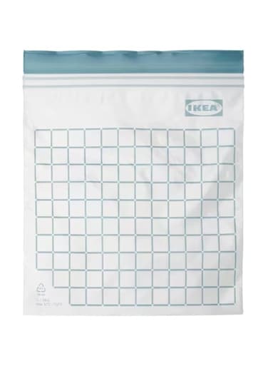 Digital Shoppy ISTAD Resealable bag, (Check pattern/grey-blue, 1 l)