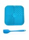 AoiSouk Lick Mat for Cats and Dogs,Slow Feeder &amp; Non-Slip Design, Pet Calming Dog Treat Mat Anxiety Relief Dog Cat Training (blue)