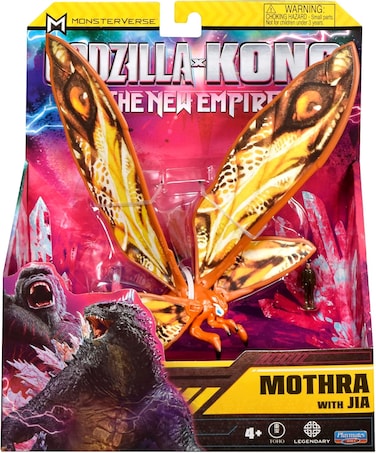 مجسم موثرا من فيلم Monsterverse Godzilla X Kong: The New Empire، بطول 15 سم، مجسم سينمائي مميز قابل للتجميع، يتضمن مجسم جيا الصغير بطول 2.5 سم، مناسب للأعمار من 4 سنوات فما فوق