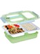 VICHIVY Stainless Steel Leakproof Bento Lunch Box 1200ml (27x20x5 cm), 3 Compartments Balanced Meal Tiffin Box, Insulated Stainless Steel Lunch Box for Kids and Adults, Food Safe Materials