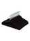50-Piece Sturdy Non-Slip Flocking Household Adult Hangers Black