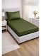 2-Piece Striped Microfiber Fitted Sheet Set Single 90x200cm &acirc;&euro;&ldquo; Soft Elastic Deep Pocket 17cm Bedsheet with 1 Pillowcase 50x70cm, Olive Microfiber Olive Single