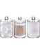 SCTOPAE 3 Pack Plastic Cotton Swab Ball Pad Holder, 10 Oz Bathroom Organizer, Qtip Apothecary Jar Clear Container Dispenser