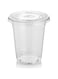 200 - SET - Plastic Clear Cup With Flat Lid - 14oz (415ml) Take a way - Disposable - Party Cups (COLD DRINKS-ICED COFFEE-BUBBLE TEA-SMOOTHIE)