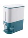 Storage Container Dispenser With Lid Automatic Tank White/Blue 41 x 17 x 34cm