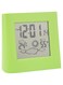 Jectse Solar Weather Forcast Clock, Temperature and Humidity Sensor, Timing Digital Hygrometer, Dual Energy Alarm Clock for Homes Offices Schools Laboratories Kitchens (Green)