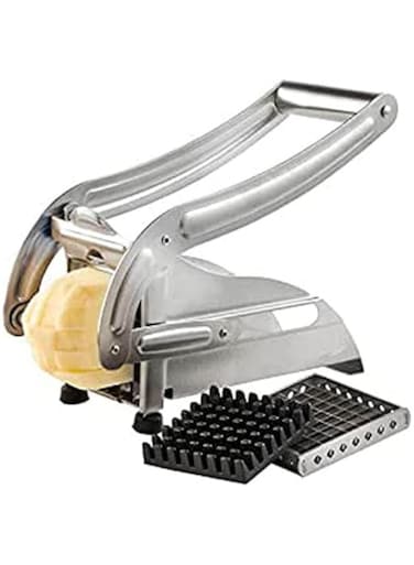 Dubai Gallery Potato Chipper With Changable Blades For Making Chips French Fries American Style Chips Stainless Steel Silver