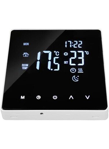 LJCM LCD Screen Thermostat, APP Remote Control AC 90‑240V Smart Temperature Controller 4400W 3A High Accuracy Dual Temp Display for Leisure Places (3A with Linkage)
