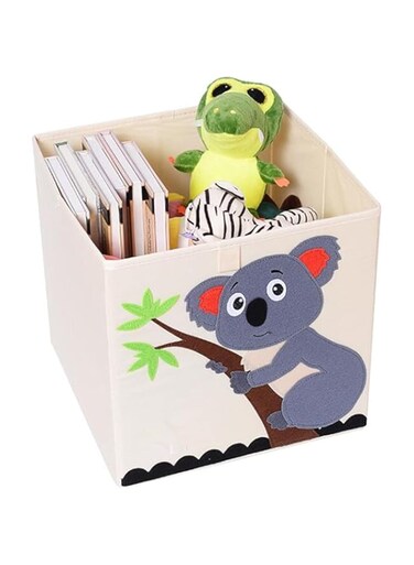 OOMYL Kids' Toys Storage Boxes Bins Foldable Canvas Basket Organizer for Clothes Toys Books, Koala