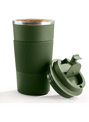 Stainless mug Double Wall Vacuum flip lid compact portable necessary in daily routine drinks stay cool or hot comfortable in traveling great impermeability