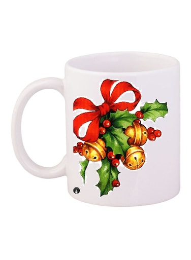 Printed Coffee Mug White/Green/Red