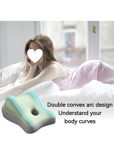 Leg Elevation Pillow Lumbar Pillow Sleeping Pillow ,Support Pillowcase Suitable for Home Use, Ideal for Sitting and Lying, Foam Pillow Modern